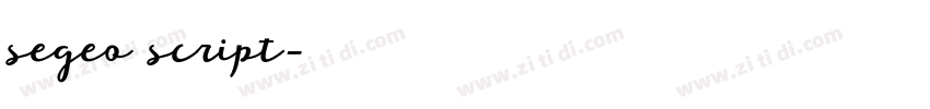 segeo script字体转换